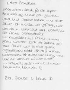 Fanpost von Rita, Denise u. Lena